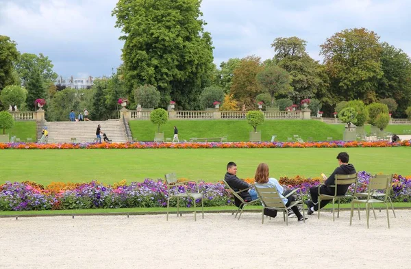 Beaux Jardins Luxembourgeois Dans Centre Paris France — Photo