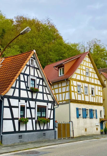 Colorato Villaggio Heppenheim Nella Regione Bergstrasse — Foto Stock