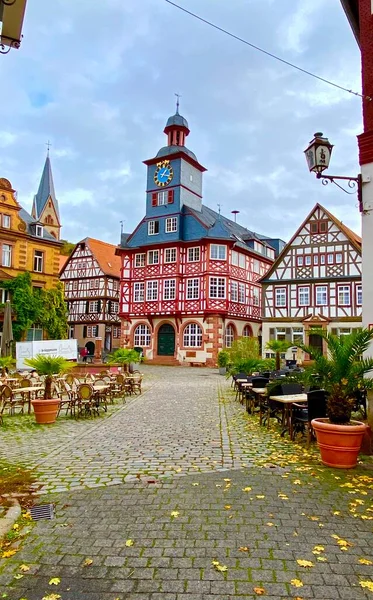 Bergstrasse Bölgesindeki Heppenheim Renkli Köyü — Stok fotoğraf