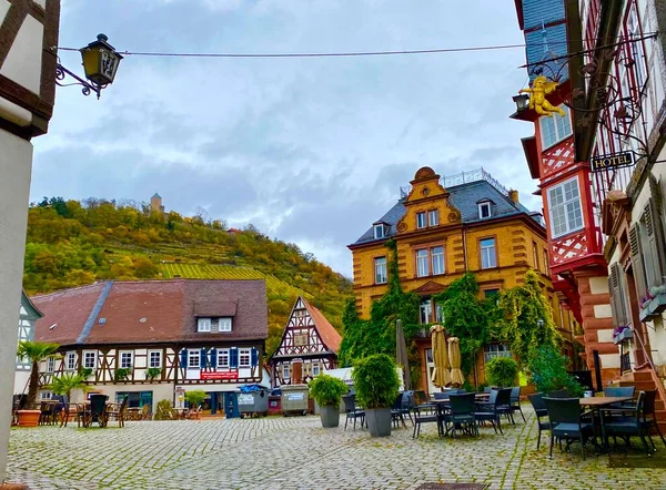 Bela Cidade Heppenheim Região Vinícola Bergstrasse Alemanha — Fotografia de Stock