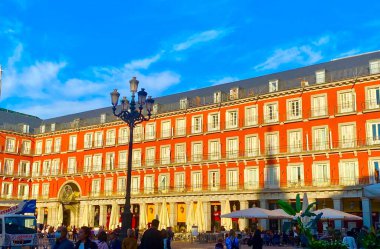 Madrid 'deki Plaza Mayor' un muhteşem manzarası.
