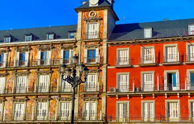 Madrid 'deki Plaza Mayor' un muhteşem manzarası.