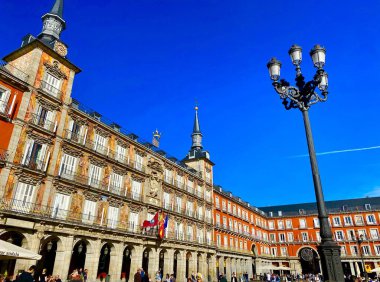 Madrid 'deki Plaza Mayor' un muhteşem manzarası.