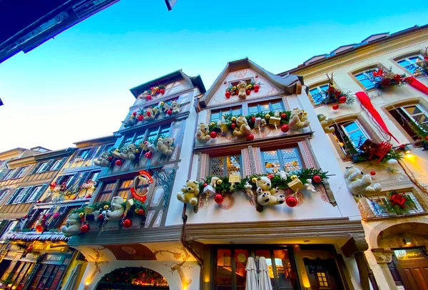 Beautiful Decorations City Strasbourg Christmas — стоковое фото