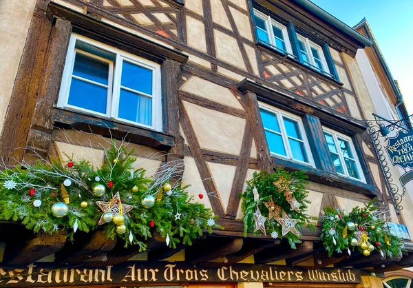 Hermosas Decoraciones Ciudad Estrasburgo Durante Navidad —  Fotos de Stock