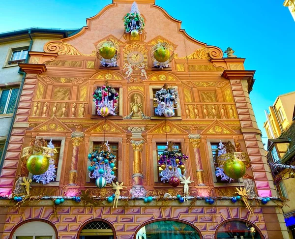 Beautiful Decorations City Strasbourg Christmas — стоковое фото