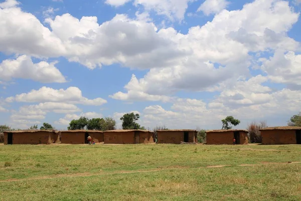 Rustico Villaggio Maasai Kenya — Foto Stock