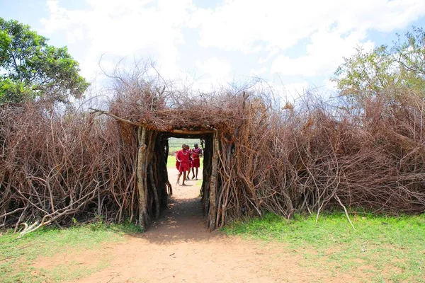 Wieś Maasai Kenii — Zdjęcie stockowe
