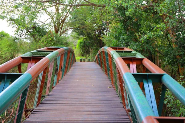 ケニアのマサイ マラ国立公園のマラ川にかかる橋 — ストック写真
