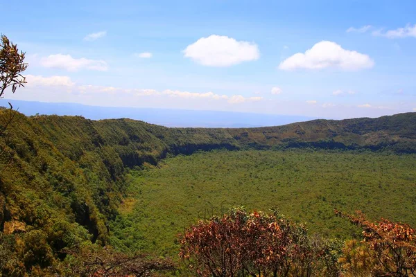 Caldera Van Longonot Vulkaan Rift Valley Kenia — Stockfoto