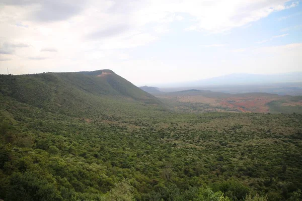 Caldera Van Longonot Vulkaan Rift Valley Kenia — Stockfoto