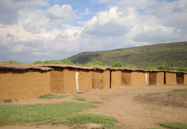Tradizionale Villaggio Maasai Masai Mara — Foto Stock