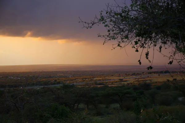 Masai Mara壮观的日落 — 图库照片