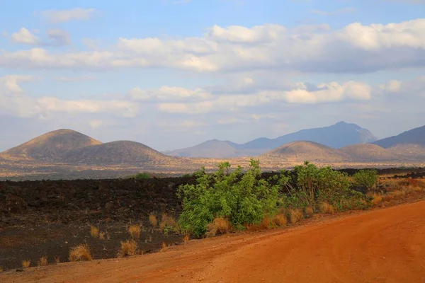 Shetani Lava Fields Στο Εθνικό Πάρκο Tsavo West Στην Κένυα — Φωτογραφία Αρχείου