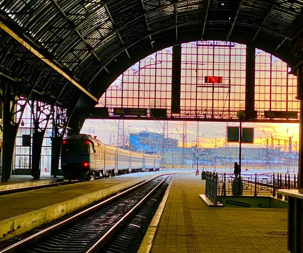 우크라이나 서부의 리비우에 기차역 — 스톡 사진
