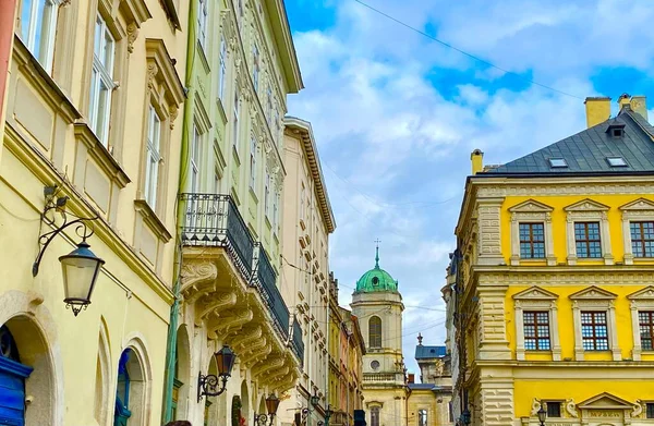 Encantadora Cidade Velha Lviv Ucrânia Ocidental — Fotografia de Stock