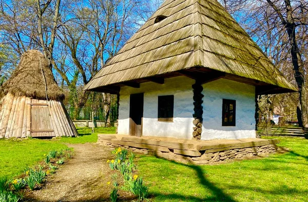 Dobrze Zachowany Tradycyjny Dom Rumuński — Zdjęcie stockowe