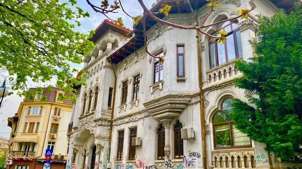 Tradicional Elegante Casa Rumana Ciudad Bucarest — Foto de Stock