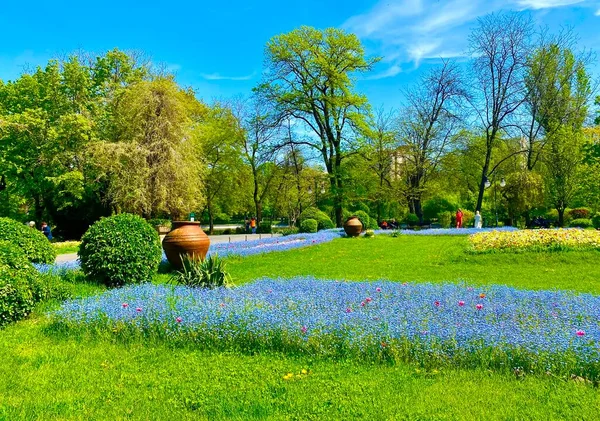 Romantic Gardens Cismigiu Capital City Bucharest — стокове фото