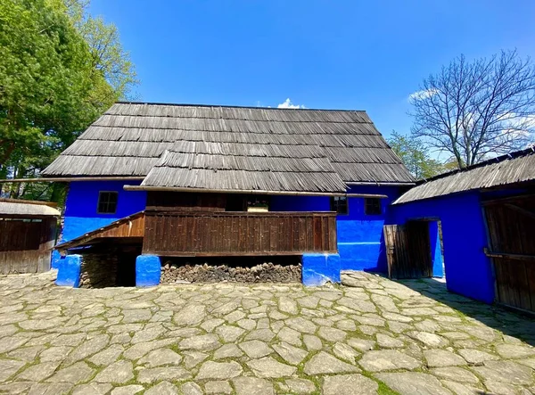 Tradycyjny Dom Muzeum Etnograficznym Astra Sibiu — Zdjęcie stockowe