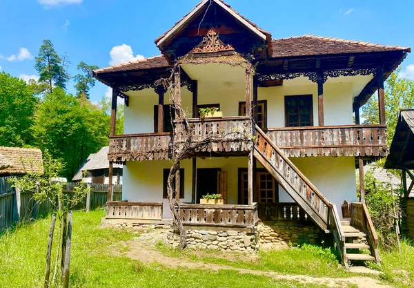 Casa Tradicional Museu Etnográfico Astra Sibiu — Fotografia de Stock