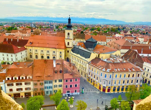 The charming historic town of Sibiu in Transilvania, in the heart of Romania