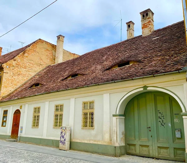 Encantadora Cidade Histórica Sibiu Transilvânia Coração Roménia — Fotografia de Stock