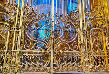 Paris 'teki Petit Palais' in altın kapısı.