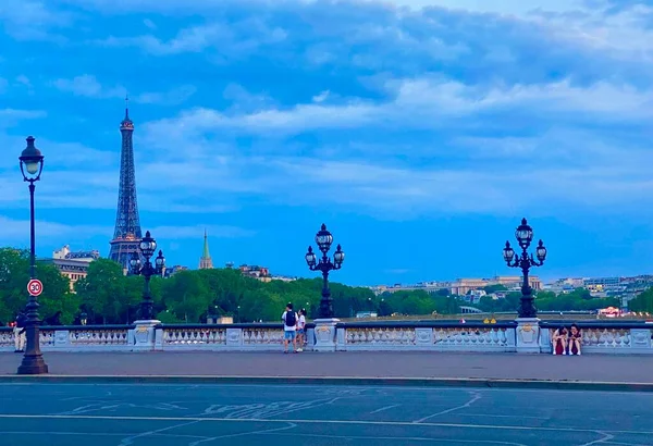 Beautiful View Paris Evening — Stock Photo, Image