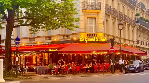 Café Canto Paris Noite — Fotografia de Stock