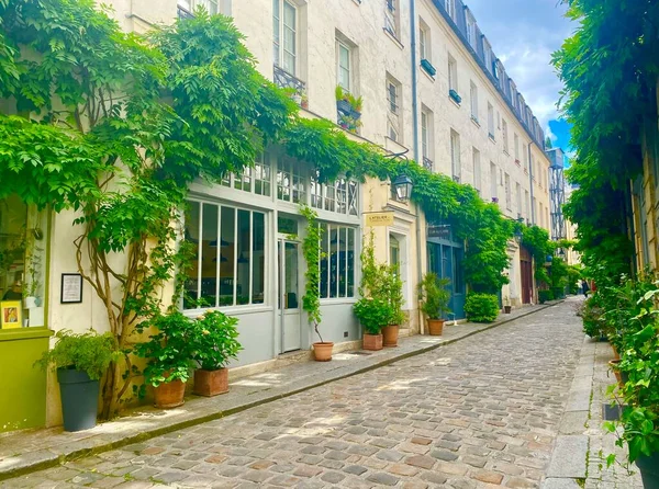 パリのカール ダモエの芸術的な小さな通り — ストック写真