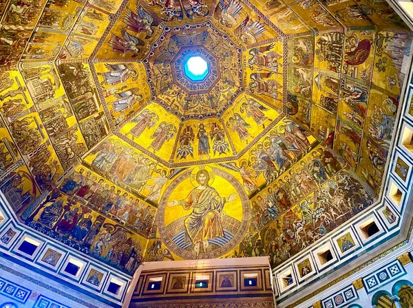 Painting Ceiling Cathedral Florence — Stock Photo, Image