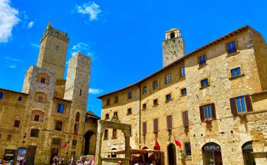 Tuscany 'deki ortaçağ şehri San Gimignano' nun unutulmaz silüeti.