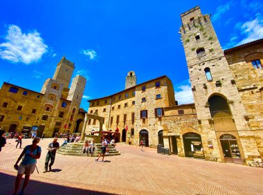 Tuscany 'deki ortaçağ şehri San Gimignano' nun unutulmaz silüeti.