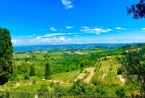 Utsikt Från Kullen Toscana — Stockfoto