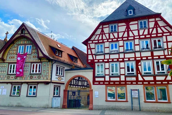 Очаровательные Деревянные Немецкие Дома Старом Городе Бени — стоковое фото