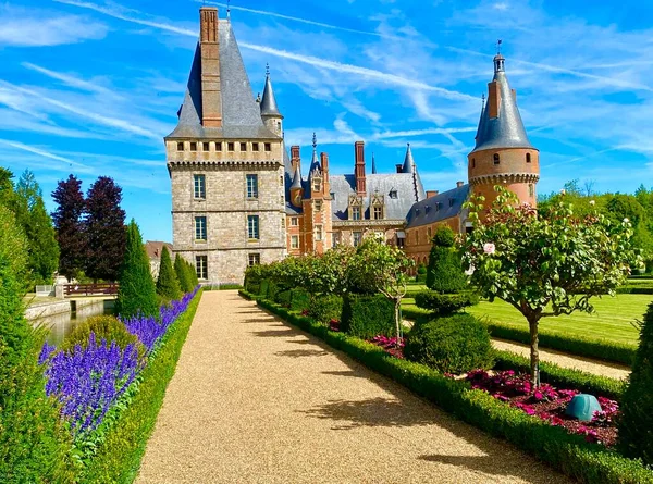 Charming Historic Castle Chteau Maintenon France Photos De Stock Libres De Droits