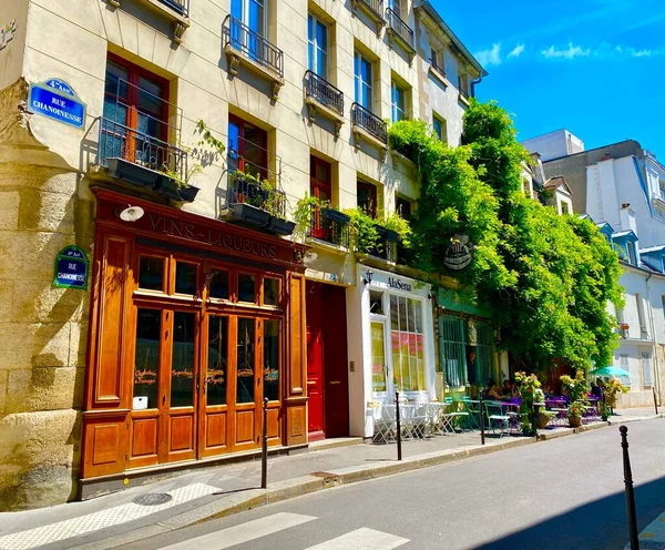 Vieux Paris Arcole Terrace Old City Paris — стокове фото