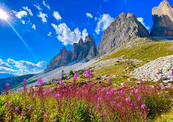 Tre Cime Lavaredo Hiking Trail Italian Alps — Stock Photo, Image
