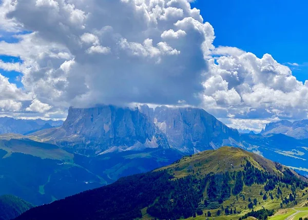 Paisaje Con Las Montañas Los Alpes Italianos Seceda —  Fotos de Stock