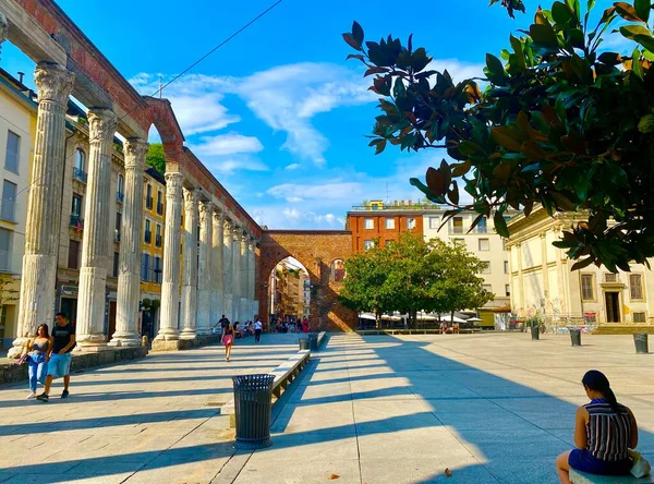 Colonnes Saint Laurent Στο Μιλάνο — Φωτογραφία Αρχείου