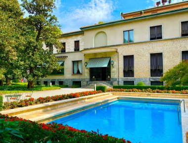 Villa Necchi Campiglio 'nun tropik bahçesi.
