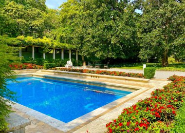 Villa Necchi Campiglio 'nun tropik bahçesi.