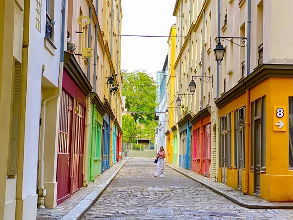 パリの街 アルザス ロレーヌの美しい隠れた通り — ストック写真