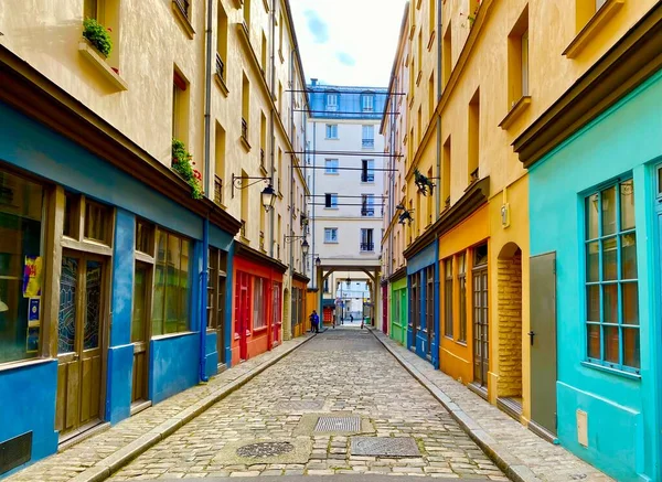 Красивая Скрытая Улица Cour Alsace Lorraine Париже — стоковое фото