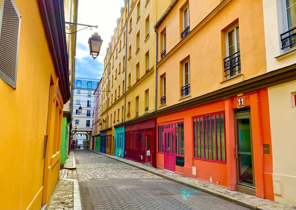 Красивая Скрытая Улица Cour Alsace Lorraine Париже — стоковое фото