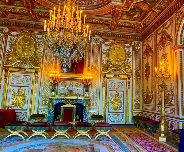 Innenraum Des Königlichen Palastes Von Fontainebleau Frankreich — Stockfoto