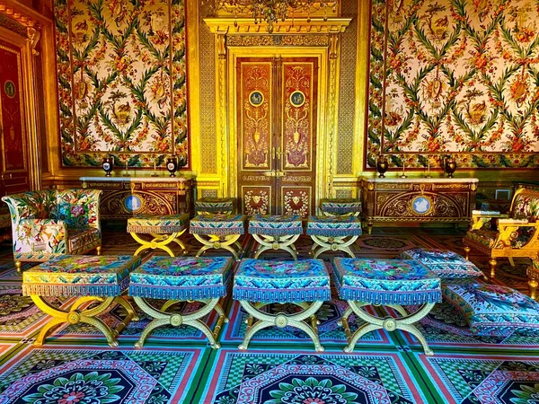 Interior Royal Palace Fontainebleau France — Stock Photo, Image