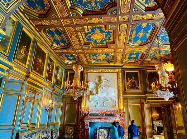 Interior Royal Palace Fontainebleau France — Stock Photo, Image