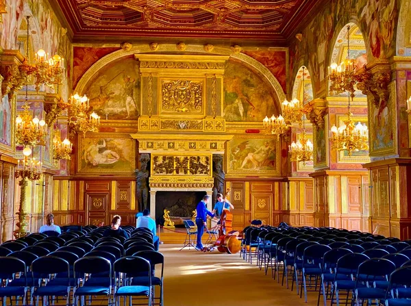 Interior Royal Palace Fontainebleau France — Stock Photo, Image